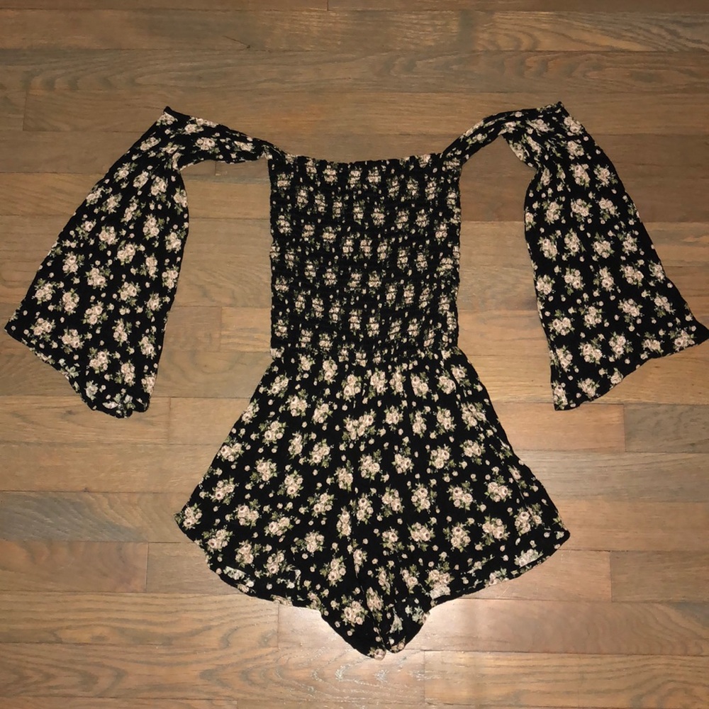 Blue Life Floral Romper